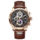 Rose Gold, Black Dial