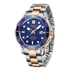Two-Tone Rose Gold, Blue Dial
