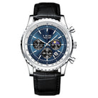 Silver, Blue Dial