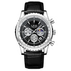 Silver, Black Dial