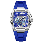 Silver, Blue Strap