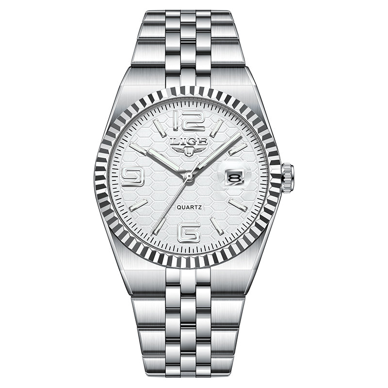 The Statesman herenhorloge – Witte wijzerplaat