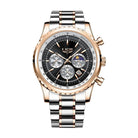 Rose Gold, Black Dial