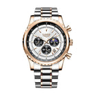 Rose Gold, White Dial
