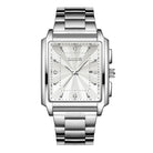 Silver, White Dial