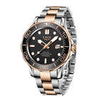 Two-Tone Rose Gold, Black Dial